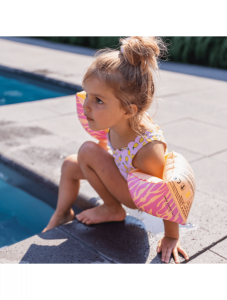 Swim Essentials Otroški rokavčki, Pink Zebra, 2-6 let 