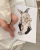 Beležnica - Set za odtis nogic dojenčka-zajček