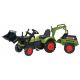 Falk traktor Claas s nakladalno prikolico in žlico
