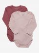 Minymo® Bodi z dolgimi rokavi Violet Ice (2 kosa)-50